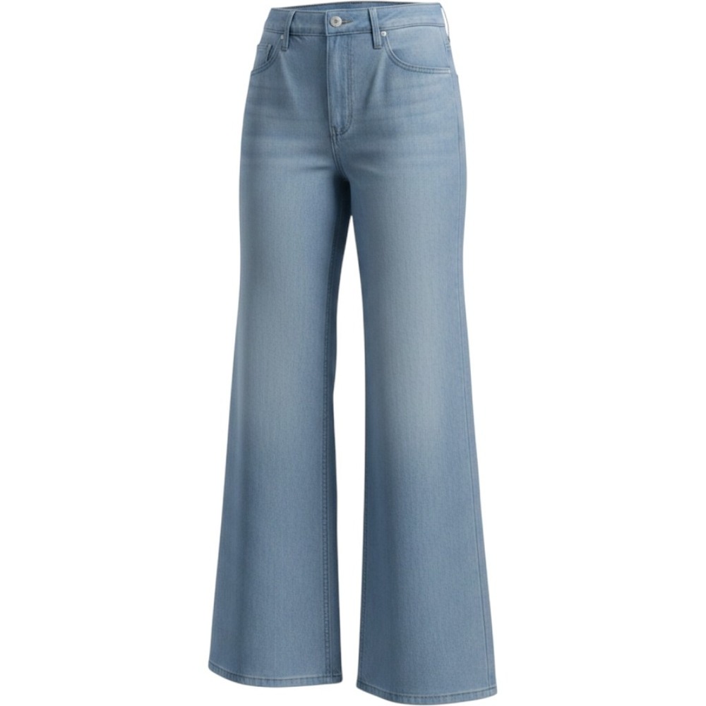 Sezane Martin Jean Wide Leg High Waisted Jeans Trousers 36